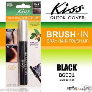 Kiss Quick Cover Brush in Color Gray Hair Touch Up Black BGC01