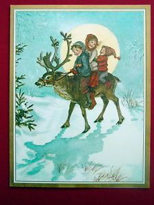 Moonlit Ride Tasha Tudor Christmas Greeting Card New Unused