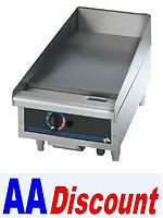 New Star Max 15" Griddle Grill Thermostatic Control LP NG Gas 1" Plate 615TF