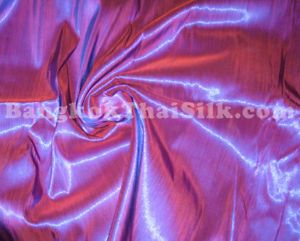 Purple Fuchsia 100 Silk Metallic Fabric Dress Craft