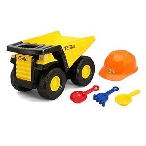 Tonka Mighty Dump Truck Classic Steel Includes Hard Hat and Tools