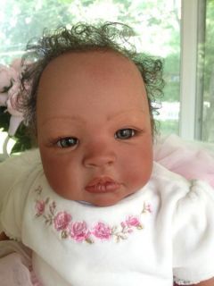 Gorgeous Shyanne Biracial Ethnic Reborn Baby Girl Art Doll Hand Painted 3D Skin