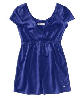 Aeropostale Juniors Solid Baby Doll T Shirt Blouse