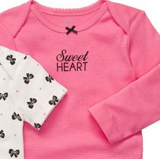 Carters Baby Girl Clothes 3 Piece Set Pink Black Bow 3 6 9 12 18 24 Months