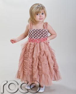 Baby Girls Dresses Dusty Pink Wedding Bridesmaid Party Formal Dress 2 11 Years