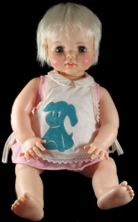 Vtg 1965 Ideal Toy Corp Real Live Lucy 20" Baby Doll