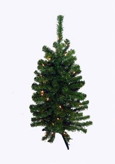 3' Pre Lit Artificial Christmas Tree Clear Lights
