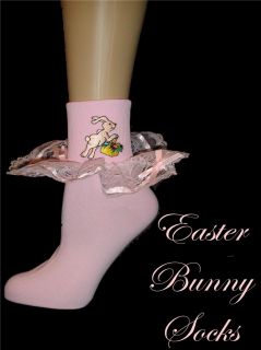 Adult Baby Sissy Princess Easter Socks Sz 9 13 Men Pink