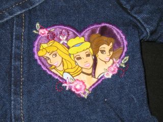 New "Disney Princess" Denim Jacket Girls Clothes 3T Fall Winter Toddler