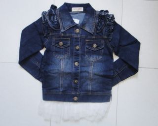 New Kids Toddlers Girls Lovely Long Sleeve Jean Jackets Tops Outerwear Age 2 8Y