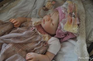 Sugar Cookie French Lace Dress Hat 4 Reborn Baby Doll