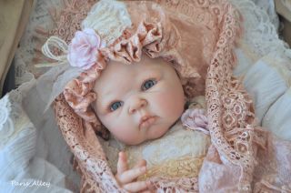 Autumn Rose French Lace Hat Blanket 4 Reborn Baby Doll
