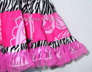 New Baby Girls Zebra Bling Heart Dress Clothes Size 12M