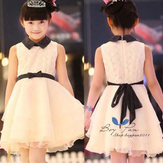 New Kids Sweet Girls Evening Dress Flower Princess Party Dresses Tutu Sz3 12y