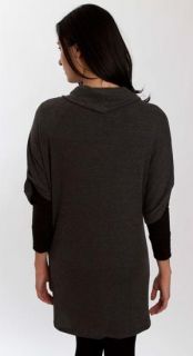 New Everly Grey Maternity Gray Cowl Neck Layering Dress Light Sweater Knit
