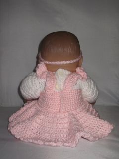 Berenguer 14" Baby Doll Cloth Body Knit Dress Panty Headband Booties Toys Gifts