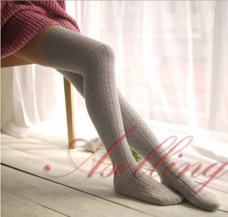 Kids Girls Boys Thigh High Socks Over Knee Stockings Lovely Cat Footless Hose