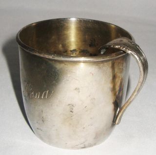 Vintage 'Remembrance' Silver Plate Baby Cup by 1847 Rogers Bros