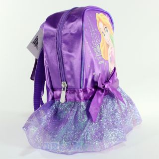 Disney Tangle Rapunzel Shiny Skirt 10" Mini Toddler Backpack Girls Book Bag