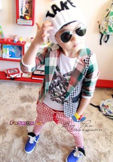 New Kids Clothing Cool Boys Classical Plaid Patterns Tops Coats Jackets sz2 7Y