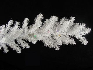 9' x 10" Battery Operated Pre Lit LED White Artificial Christmas Garland Multi