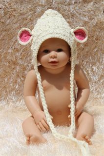 New Lovely Handmade Cotton Newborn Baby Knit Crochet Elf Hat Wizard 0 3Year Gift
