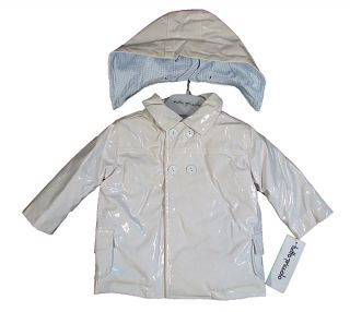 TUTTO Piccolo "Pure Angel" Jacket Coat Marine Navy Fleece Baby White Blue