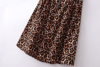 New Womens European Fashion Leopard Print Strape Sexy Mini Dress B2505FL Size M