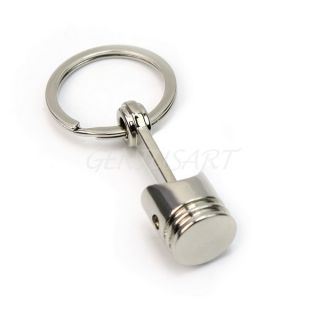 New Arrive Trendy Car Engine Silvery Piston Key Ring Chain Keychain Key Fob Pis