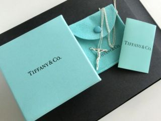 Tiffany Co Elsa Peretti Crucifix Christ Cross Necklace Sterling Silver 925