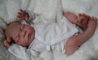 Reborn Newborn Small Preemie Boy Baby Doll Oarb Rooted Lashes Baby Bubbles