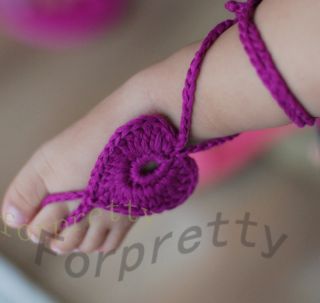 Handmade Crochet Feet Barefoot Sandals Shoes Baby Blooms 0 12Mts