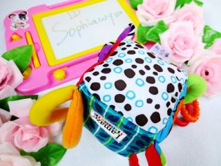 Infant Baby Kid Lamaze Peekaboo Mirror Rattle Crinkle Soft Plush Block Cube Toy