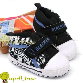 New Black Toddler Baby Boy Shoes Trainer Prewalker E89 Size 234 6 14M