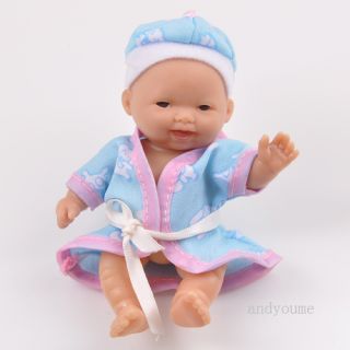 1pc Flexible Glue Reborn Lifelike Cute Baby Doll with Clothes T8586 125x90mm