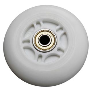New 1pair of 3 2" PU Skateboard Wheels White with Bearings High Quality Y113