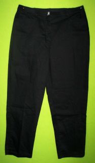 Tan Jay Sz 12 Womens Black Casual Pants Slacks Trousers Stretch 5O92