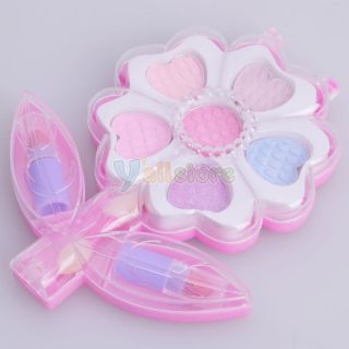 New Fashionable Flower Shaped Children's Pretend Play Fake Makeup Set