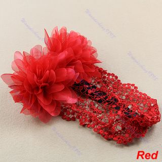 Baby Toddler Flower Elastic Headband Hair Band Accessorie Photography 3 Colors