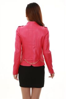 2014 New Leather Jacket Women Plus Size M 4XL Faux Leather Jacket Ladies Coat