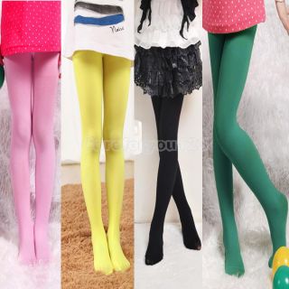 Baby Girl Pantyhose Kid Tights Leggings Stockings Velvet Candy Color CU3
