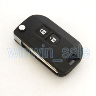 2 Buttons Flip Remote Key Shell Case Modify Nissan Micra K12 Note Navara QASHQAI