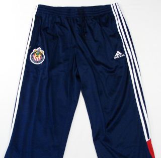 Adidas ClimaLite MLS Chivas USA Soccer Team Navy Blue Track Pants Mens
