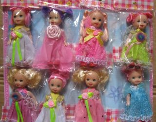 Lots 12pc Pretty Girl Doll with Clothes Gift Toy Baby Doll for Girl Gift
