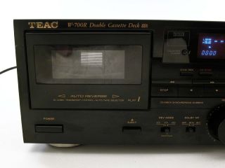 Teac w 700R Stereo Dual Cassette Deck Tape Player Recorder w Auto Reverse
