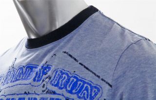 Dsquared2 Mens Blue Graphic Print Run Baby Run Short Sleeve Tee T Shirt XL