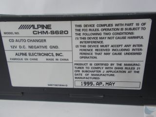 Alpine CHM S620 6 CD Changer Car Auto