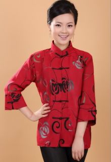 Charming Chinese Women's Top Dress T Shirt Red Sz M L XL XXL XXXL