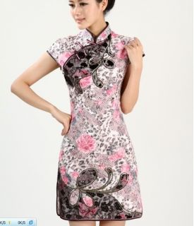 Chinese Women's Mini Dress Cheongsam Size s XXL