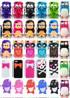 For Apple iPhone 5 Cover 3D Silicone Soft Animal Cell Phone Case Accessory